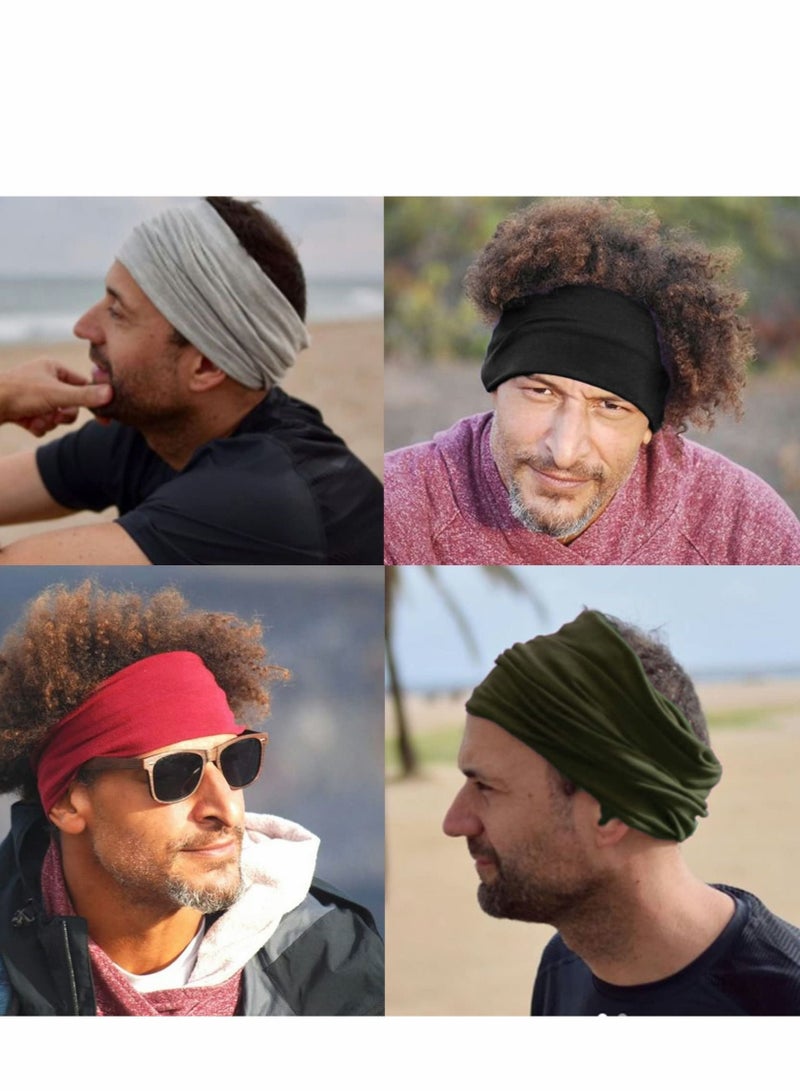 Captaintech Hijab Undercap Scarf, 12Pcs Under Caps for Women Men Turban Head Wraps Solid Color Tube Unisex - Image 3