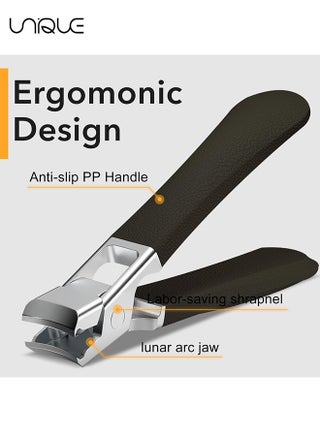 2 Pcs Nail Clippers,Mess Free Nail Clippers for Men & Women, Ultra Sharp Finger Nail and Toe Nail Clipper Set for Thick Toenails with File - view 4