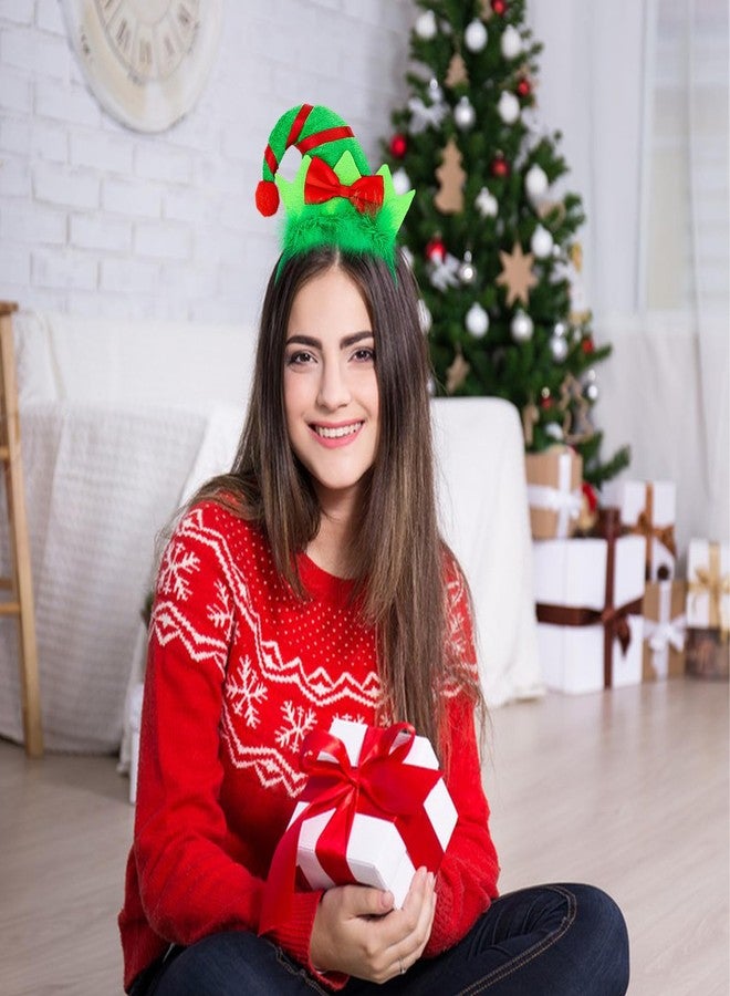 ACO-UINT Elf Headband Green Headband Antlers Elf Costume Headwear Elf Hair Hoop Hair Accessories for Women and for Party Play Chrismas Festival Photography - Image 3