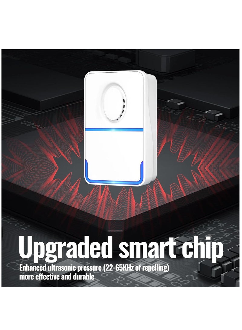 KASTWAVE طارد آلي للآفات ، جهاز تحكم آلي للآفات قابل للتوصيل للآفات / الفئران / الفئران / الحشرات / البراغيث / الذباب / العناكب / البعوض / الصراصير / النمل ، غير ضار بالحيوانات الأليفة والبشر (6 عبوات) - Image 2