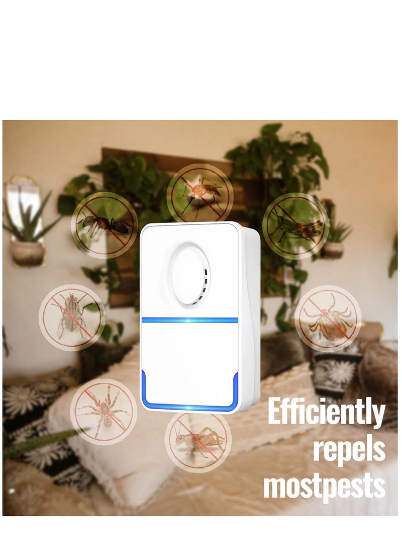 KASTWAVE طارد آلي للآفات ، جهاز تحكم آلي للآفات قابل للتوصيل للآفات / الفئران / الفئران / الحشرات / البراغيث / الذباب / العناكب / البعوض / الصراصير / النمل ، غير ضار بالحيوانات الأليفة والبشر (6 عبوات) - Image 4