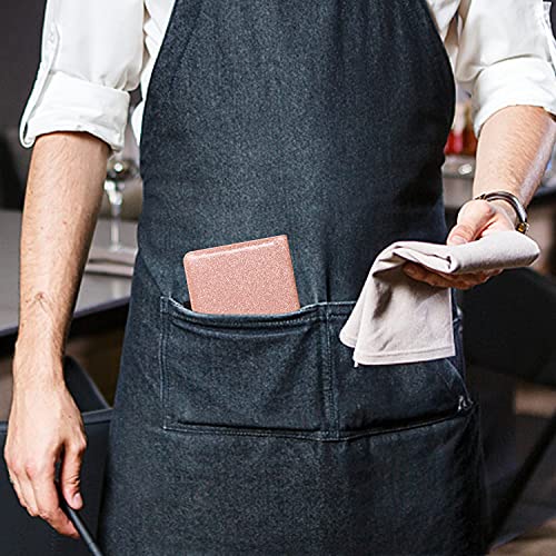 ACdream Server Books for Waitress, Guest Book Note Pad, Cute Pocket Leather Money Organizer Wallet, Cash Check Bill Receipt Holder Presenter, Waiter Accessories Fit Server Apron- Glitter Rose - Image 5