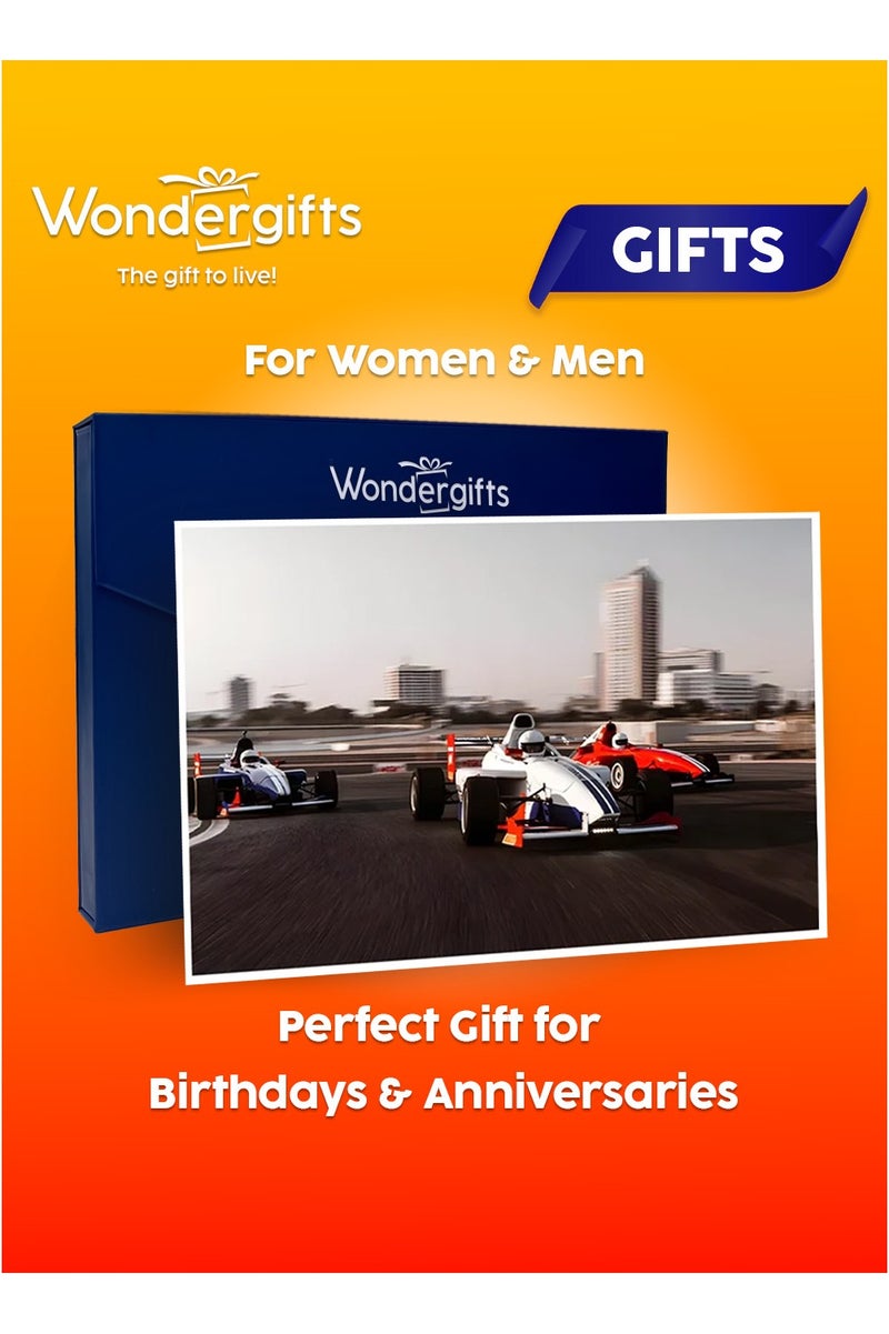 Wondergifts تجربة قيادة فورمولا DXB في حلبة دبي | هدية أدرينالين له | هدية عيد ميلاد للرجال - Image 1