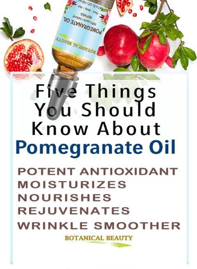 Botanical Beauty POMEGRANATE OIL 100% Pure Natural Refined Cold-pressed Carrier oil 1 Fl oz 30 ml for Face, Skin, Body, Hair, Lip, Nails. Rich in vitamin C - Image 4