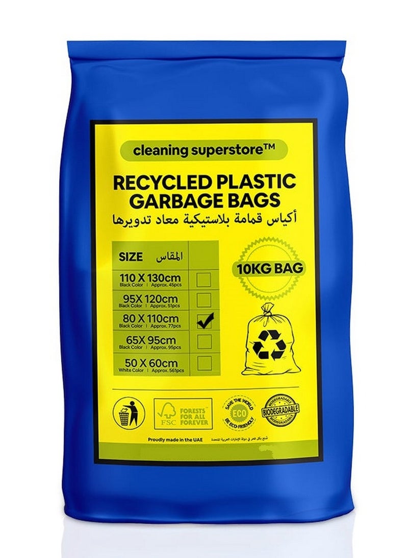 Garbage Bag Recycled Bundle Black 10Kg 80 X 110Cm