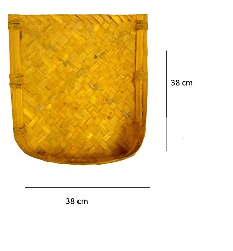 advancedestore Handmade Soop Sup Chhat Moram Mara Bamboo Color Chata for Kitchen and Pujapack of 2moq - Image 2