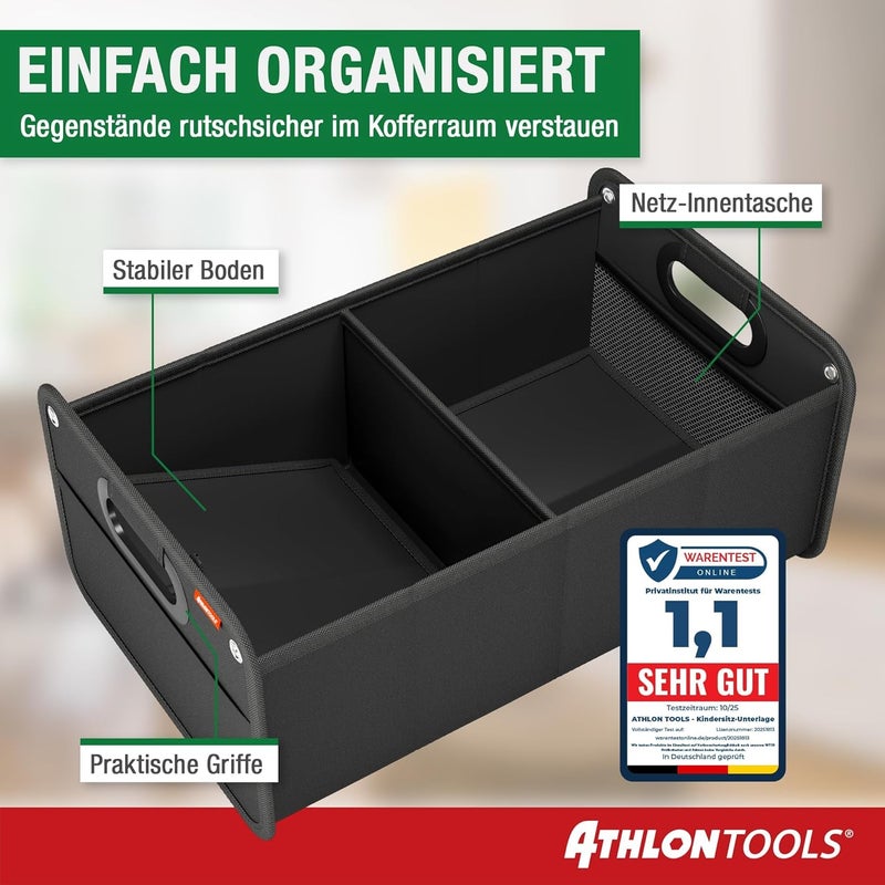 ATHLON TOOLS Foldable Car Boot Organiser - Compact and Reinforced Storage Box - Image 3