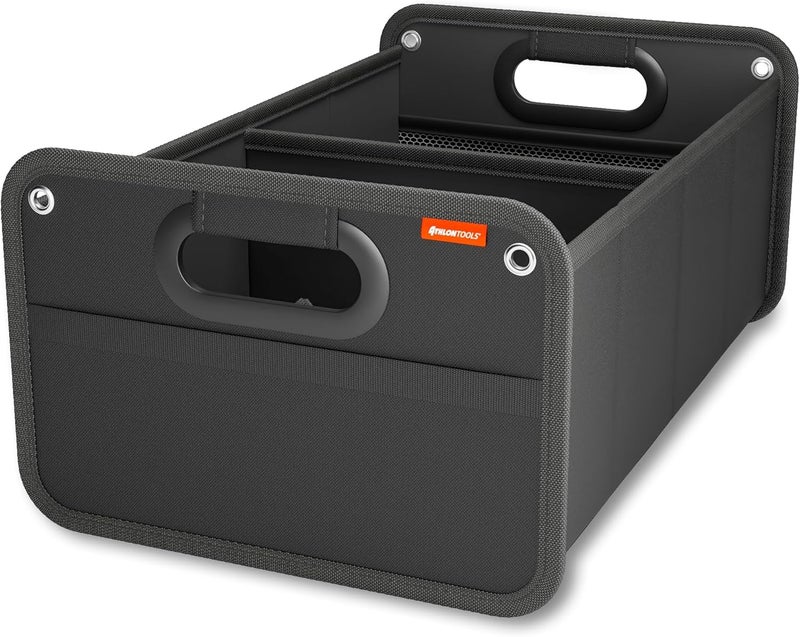 ATHLON TOOLS Foldable Car Boot Organiser - Compact and Reinforced Storage Box - Image 1