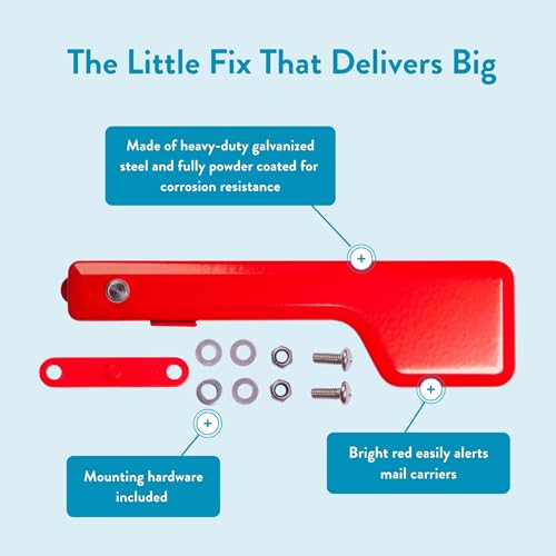 Architectural Mailboxes Galvanized Steel Mailbox Flag Replacement Kit, Red - Image 4