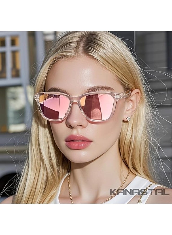 KANASTAL Polarized Sunglasses Men, Fashion Square Sun Glasses Women, Classic Shades for Womens, Driving Fishing Outdoor 100% UV400 Protection - Image 4