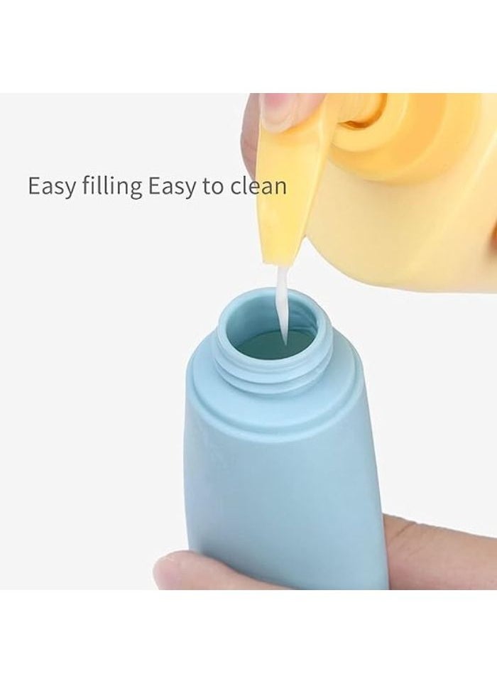 Travel Bottle Set 3pcs, 60ml Travel Bottles and Container, Small Empty Plastic Squeeze Bottles for Travel Essentials, Shampoo, Conditioner