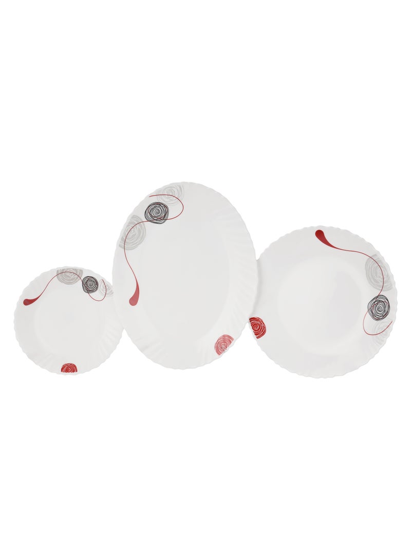 DELCASA Delcasa 34 Piece Dazzle Opalware Dinner Set- DC3462  - Image 3