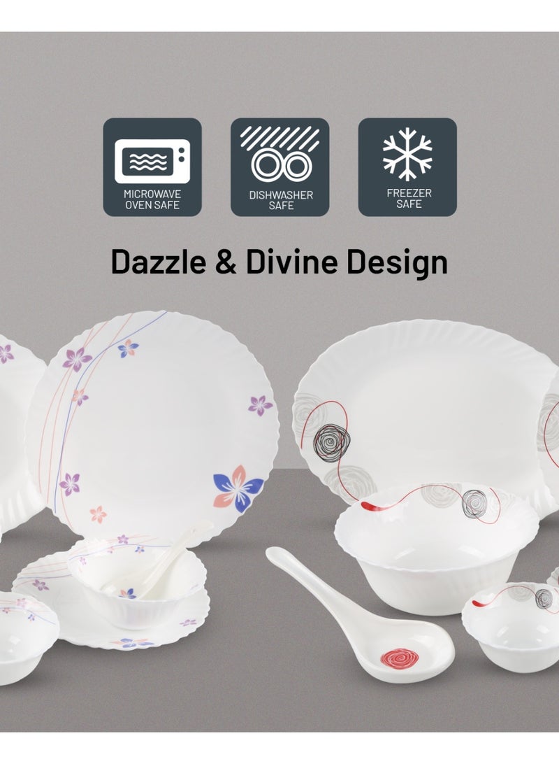 ديلكاسا طقم عشاء ديلكاسا دازل أوبال وير، 34 قطعة - DC3462 - Image 5