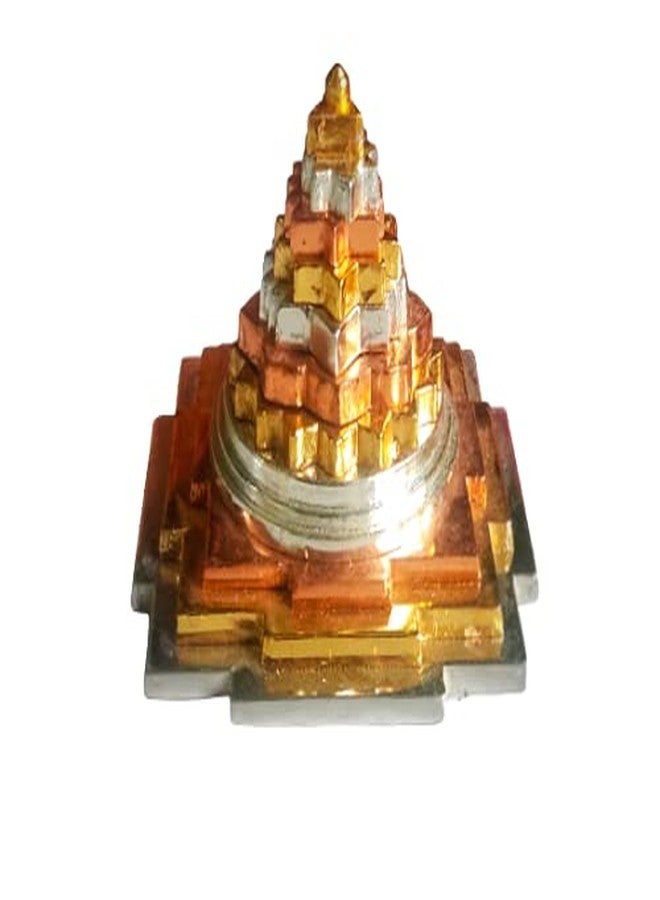 ATRANGEE Bystreet Artisans Panchdhatu Shri/Shree Yantra/Metal Pyramid for Positive Energy/ 3D Folding Meru dipawali Gift Pack | Size 3X3 Inches - Image 1