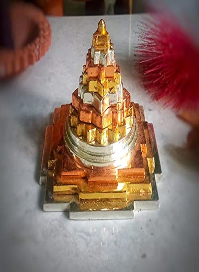 ATRANGEE Bystreet Artisans Panchdhatu Shri/Shree Yantra/Metal Pyramid for Positive Energy/ 3D Folding Meru dipawali Gift Pack | Size 3X3 Inches - Image 2