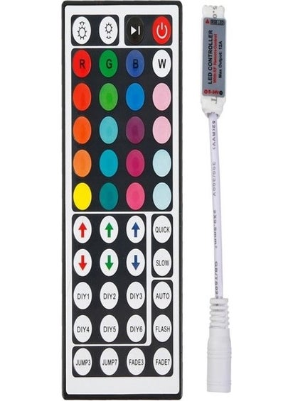 RGB LED Control Remote Animated Rf (Radio Frequency) 12 Volt 44 Key RGB Strip LED Controller