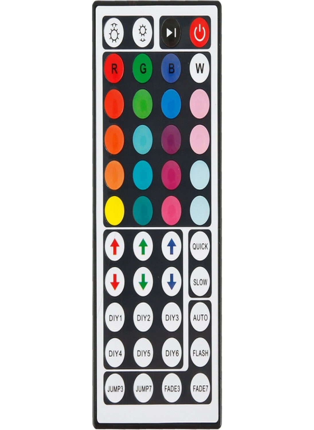 Tawitec - RGB LED Control Remote Animated Rf (Radio Frequency) 12 Volt 44 Key RGB Strip LED Controller - Image 1