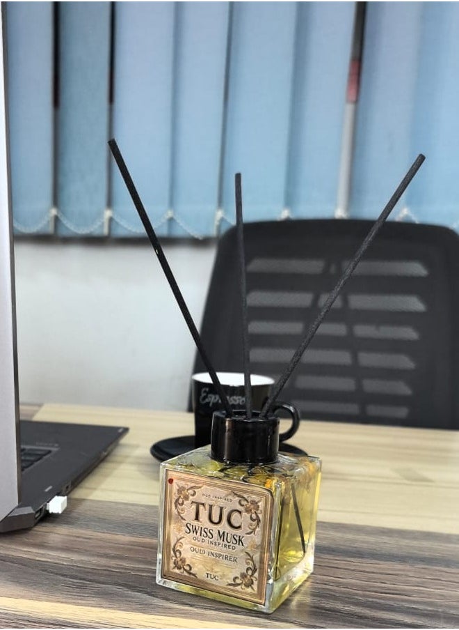 Tuc TUC Swiss Musk Reed Diffuser – 100ml – Long-Lasting Aroma  - Image 2