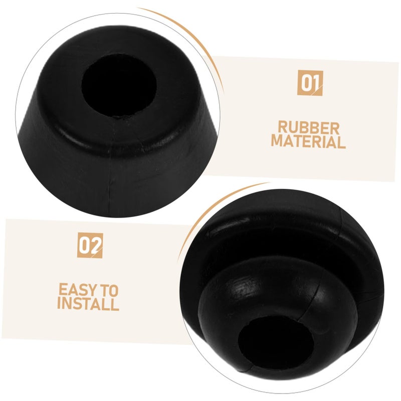 Black Rubber Bumper Pads 10pcs for Car Door Protection Easy Installation Collision Guard - Image 4