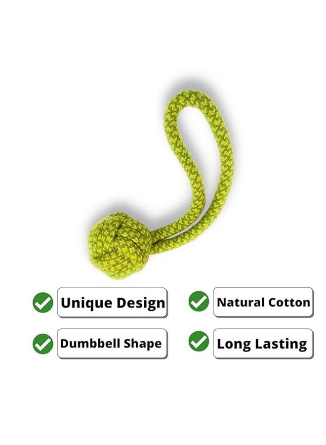 مجموعة ألعاب 3 في 1 من القطن للكلاب مكونة من حبلين وكرة تصدر صوت صرير للكلاب الصغيرة والمتوسطة - (حبل مكون من عقدتين + حبل كرة بمقبض + كرة بمخلب) | ألعاب للكلاب للعب وتنظيف الأسنان والتدريب - Image 3