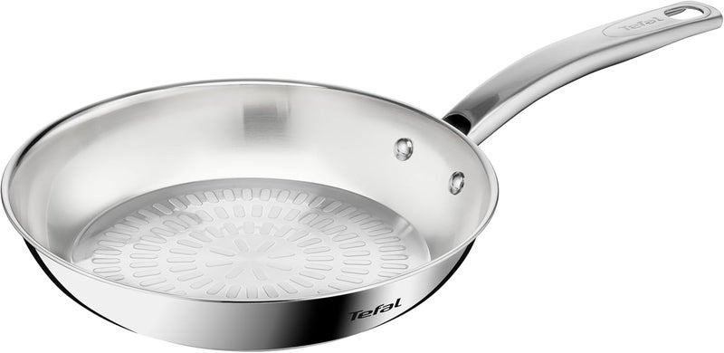 تيفال مقلاة TEFAL Intuition بقطر 28 سم | من الفولاذ المقاوم للصدأ عالي الجودة (18/10) | توفر نتائج مثالية في القلي السريع | سهولة في إزالة المكونات من المقلاة | مقبض متين | تعمل بتقنية التسخين بالمجال المغناطيسي (Induction) | ضمان لمدة سنتين | رقم المنتج: B8590635 - Image 1