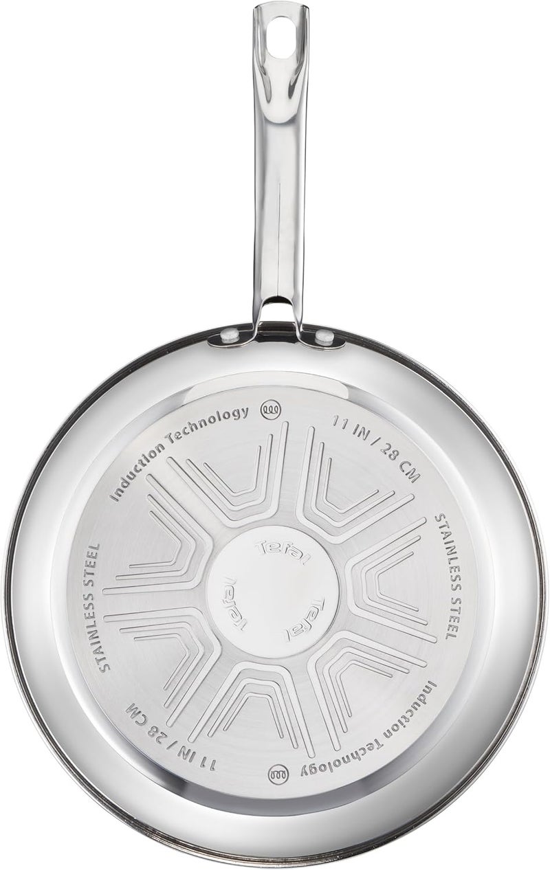 تيفال مقلاة TEFAL Intuition بقطر 28 سم | من الفولاذ المقاوم للصدأ عالي الجودة (18/10) | توفر نتائج مثالية في القلي السريع | سهولة في إزالة المكونات من المقلاة | مقبض متين | تعمل بتقنية التسخين بالمجال المغناطيسي (Induction) | ضمان لمدة سنتين | رقم المنتج: B8590635 - Image 2
