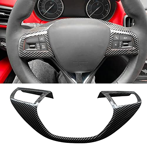 YOCTM ABS Black Carbon Fiber Look Cover Trim Decorative Strip for Maserati Levante 2016 2017 2018 2019 2020 2021 Ghibli 2014 2015 2016 2017 2018 2019 2020 2021 Interior Sets - Image 1