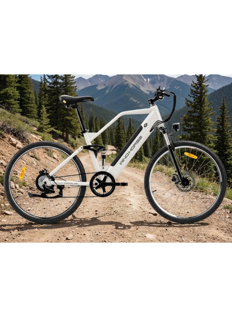 WINDHORSE F3 Electric Bike – 650W Motor, 36V 15.6Ah Removable Battery, Up to 40 km/h, 60–80 km Range, 27.5-Inch Tires, Shimano 7-Speed, LCD Display - Image 4