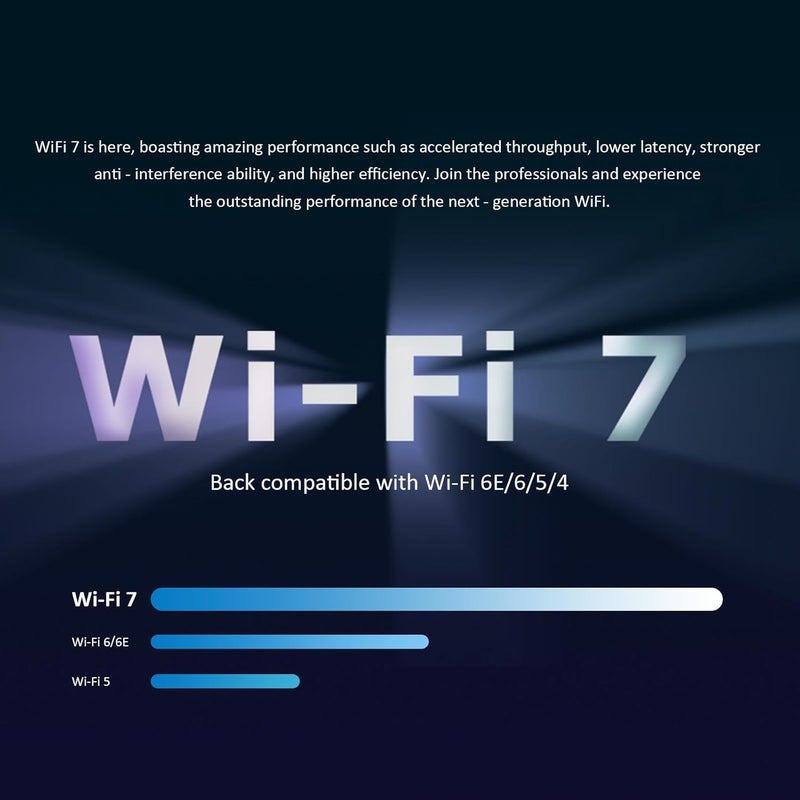 جلوتريندز بطاقة GLOTRENDS BE6500 WiFi 7 PCIe لسطح المكتب لأجهزة الكمبيوتر المكتبية AMD/Intel مع وحدة تحكم MT7925B، بلوتوث 5.4، متوافقة مع Windows 11/Linux/macOS - Image 4