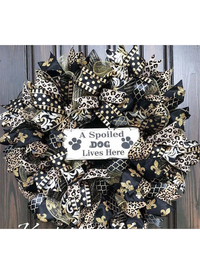 Attraction Design Wood Dog Sign Decor Dog Lover Sign, Hanging Pet Sign for Home Decor, Decorative Plaque Funny Dog Sign with Saying A Spoiled Dog Lives Here, Dog Wall Art Puppy Sign Dog Lover Gift 4X10in (Dog Sign) - Image 4
