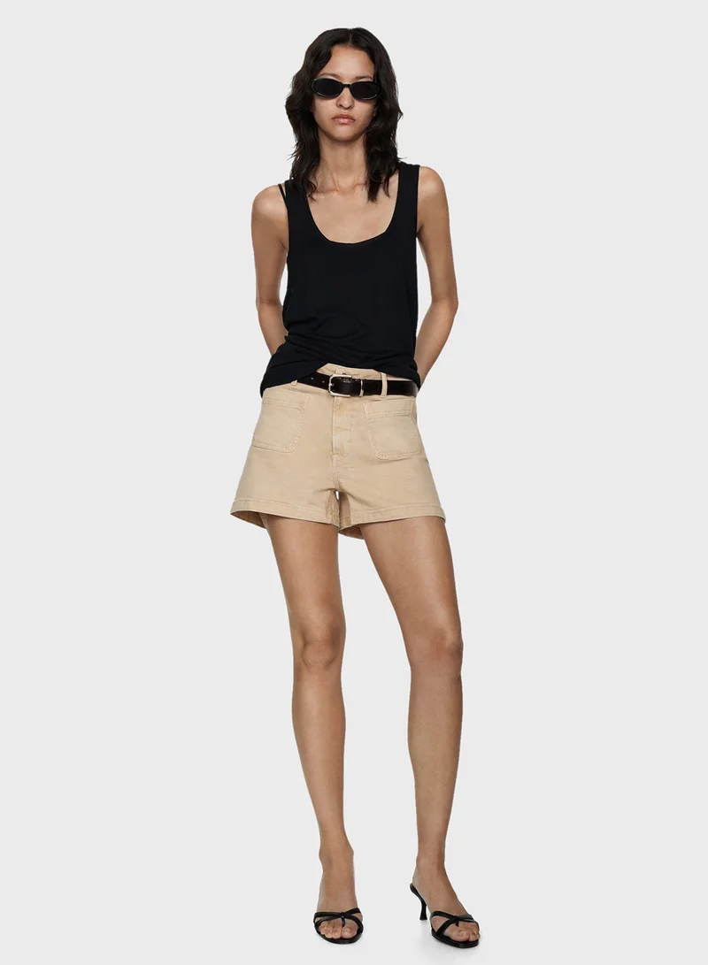 MANGO High Waist Shorts