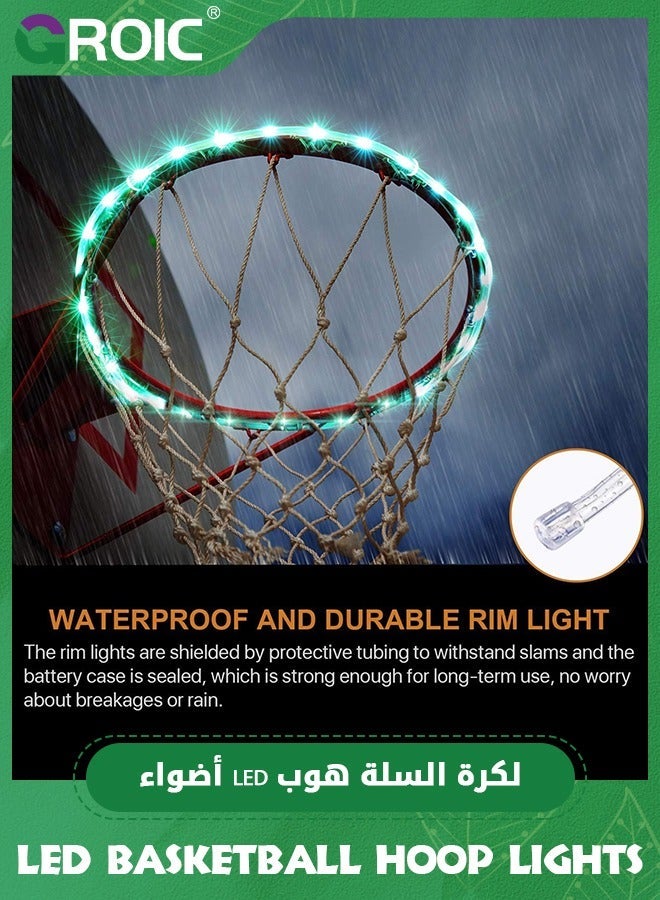 GROIC LED Basketball Hoop Lights, Remote Control Rim Light, 16 Color Change by Yourself, Waterproof, Super Bright to Play at Night Outdoors, Good Gift for Kids  - Image 4