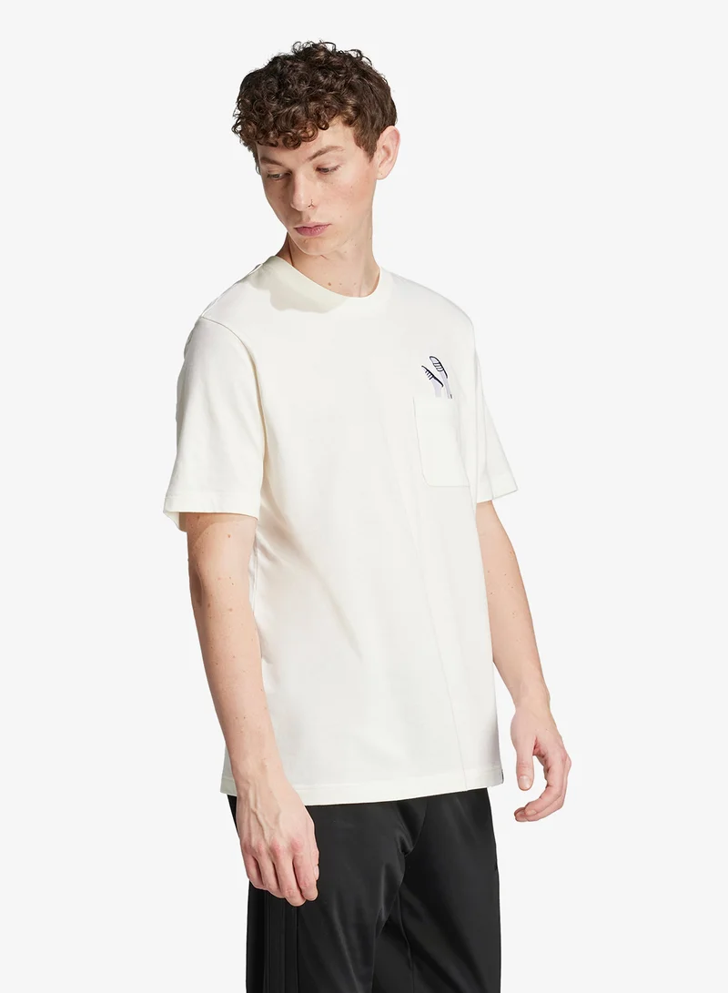 Adidas  Lounge Slides Graphic Pocket T-Shirt for Men | Best Price UAE