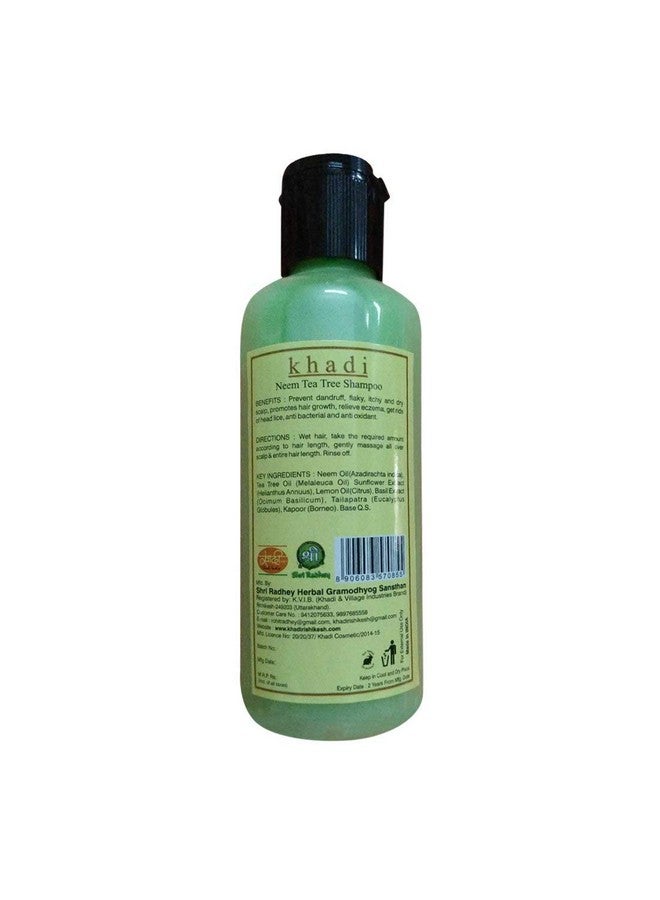 KHADI RISHIKESH Herbal Neem Tea Tree Shampoo Combo Set Pack Of 2 X 210 Ml (420 Ml) - Image 2