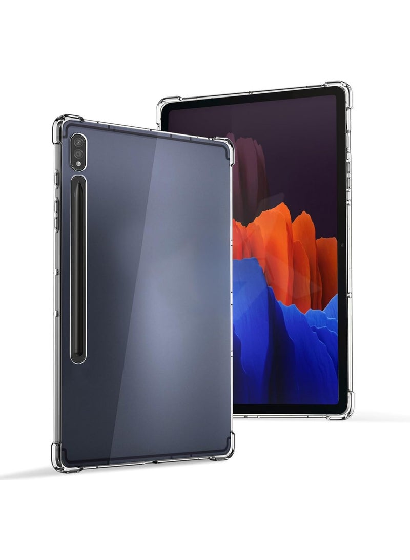 Case Compatible with Samsung Galaxy Tab S8 2022 / Galaxy Tab S7 2020 11 Inch, Ultra-Thin Clear Transparent TPU Protective Cover with Air-Corner Shockproof Design, Slim Lightweight HD Back Shell (Clear) - Image 1