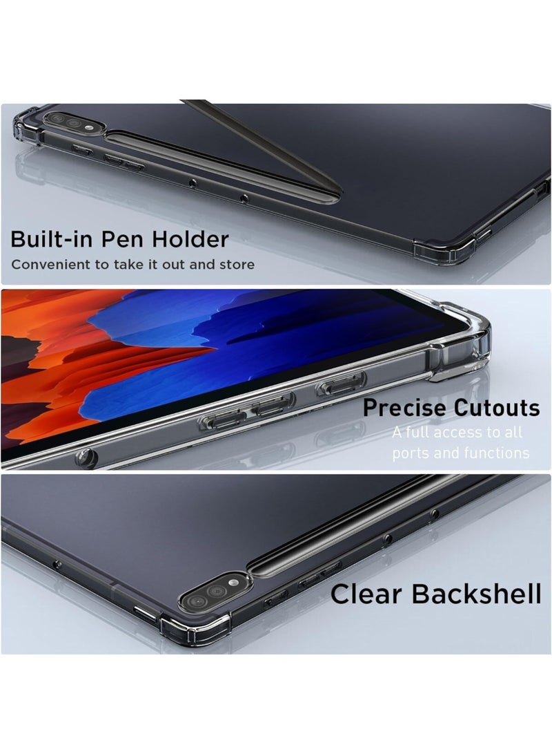 Case Compatible with Samsung Galaxy Tab S8 2022 / Galaxy Tab S7 2020 11 Inch, Ultra-Thin Clear Transparent TPU Protective Cover with Air-Corner Shockproof Design, Slim Lightweight HD Back Shell (Clear) - Image 5
