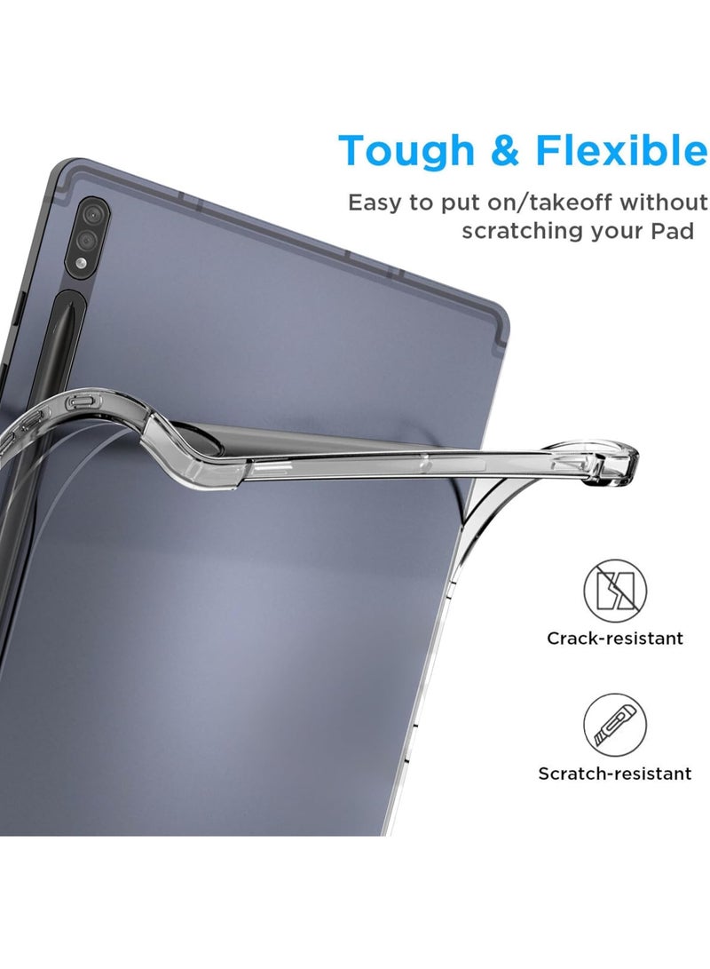 Case Compatible with Samsung Galaxy Tab S8 2022 / Galaxy Tab S7 2020 11 Inch, Ultra-Thin Clear Transparent TPU Protective Cover with Air-Corner Shockproof Design, Slim Lightweight HD Back Shell (Clear) - Image 2