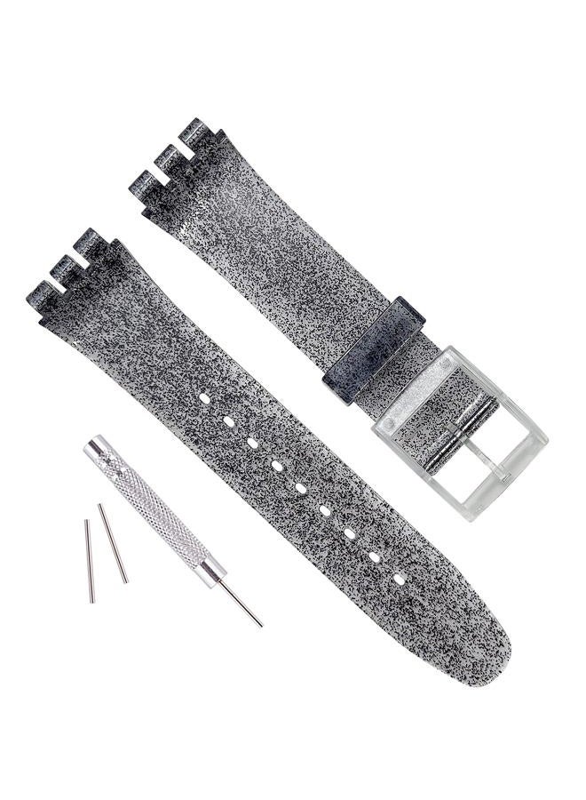 GreenOlive Silicone Rubber Watch Strap/Watch Band Replacement for Swatch (17mm 19mm 20mm), 17mm, Silicone, no gemstone - Image 1