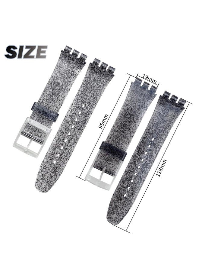 GreenOlive Silicone Rubber Watch Strap/Watch Band Replacement for Swatch (17mm 19mm 20mm), 17mm, Silicone, no gemstone - Image 2