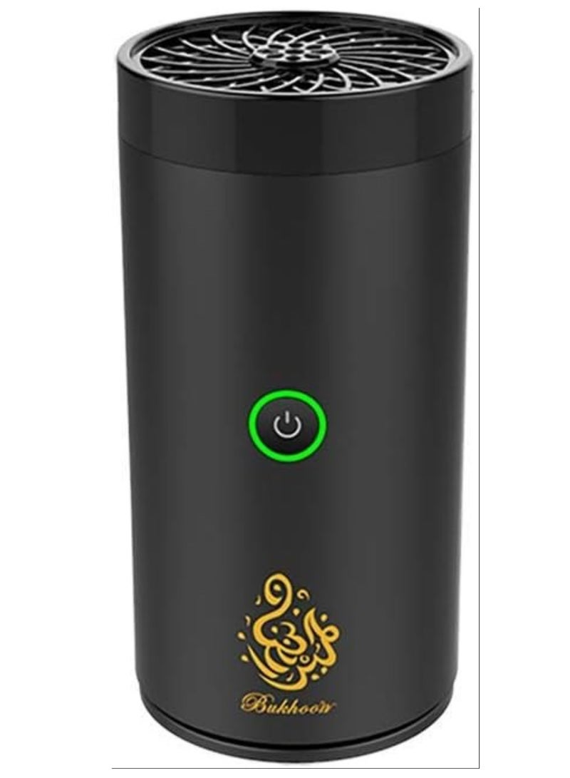 Electric Incense Burner, Car Electric Incense Burner, Portable USB Rechargeable Smart Electronic Incense Burner, bakhoor Burner for Home Use (Black)