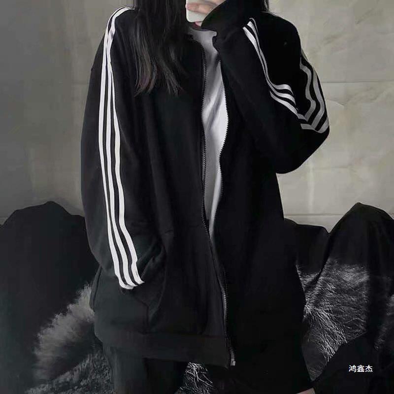 Wholesale Spring Summer Womens 3-Stripe Jacket White - Image 3