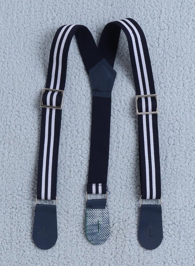 BUMZEE طقم ملابس أطفال أولاد من BUMZEE، مصنوع من القطن، بياقة نصفية وأكمام قصيرة، لون أزرق سماوي ووردي، مزين بفيونكة وحزام وقبعة - من 0 إلى 3 أشهر (Peb11107B-sbl) - Image 4