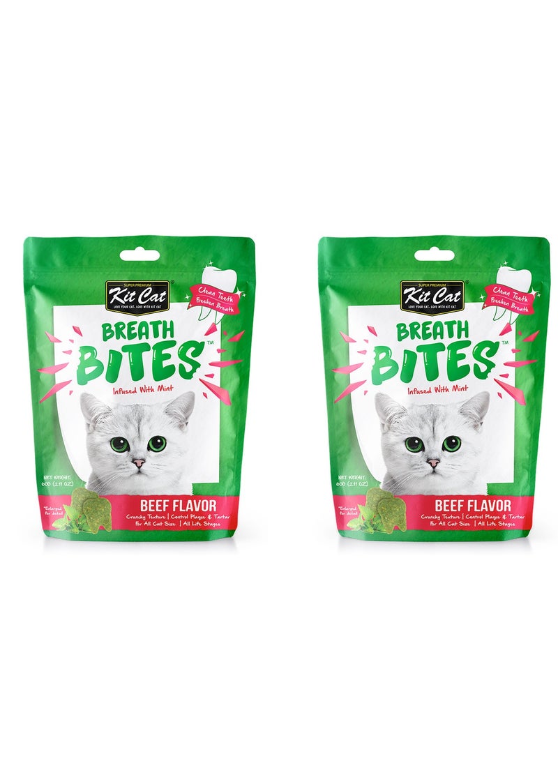 كيت كات عبوة من قطعتين من Breath Bites بنكهة لحم البقر 2x60 جم - Image 1