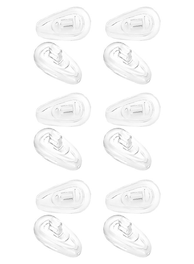 LenzProse 6 Pairs Nose Pads Replacement for Oakley Socket 5.0 OX3217/Socket 5.5 OX3218 140mm Eyeglasses Frame, Silicone Soft Clear Nose Pieces - Image 1