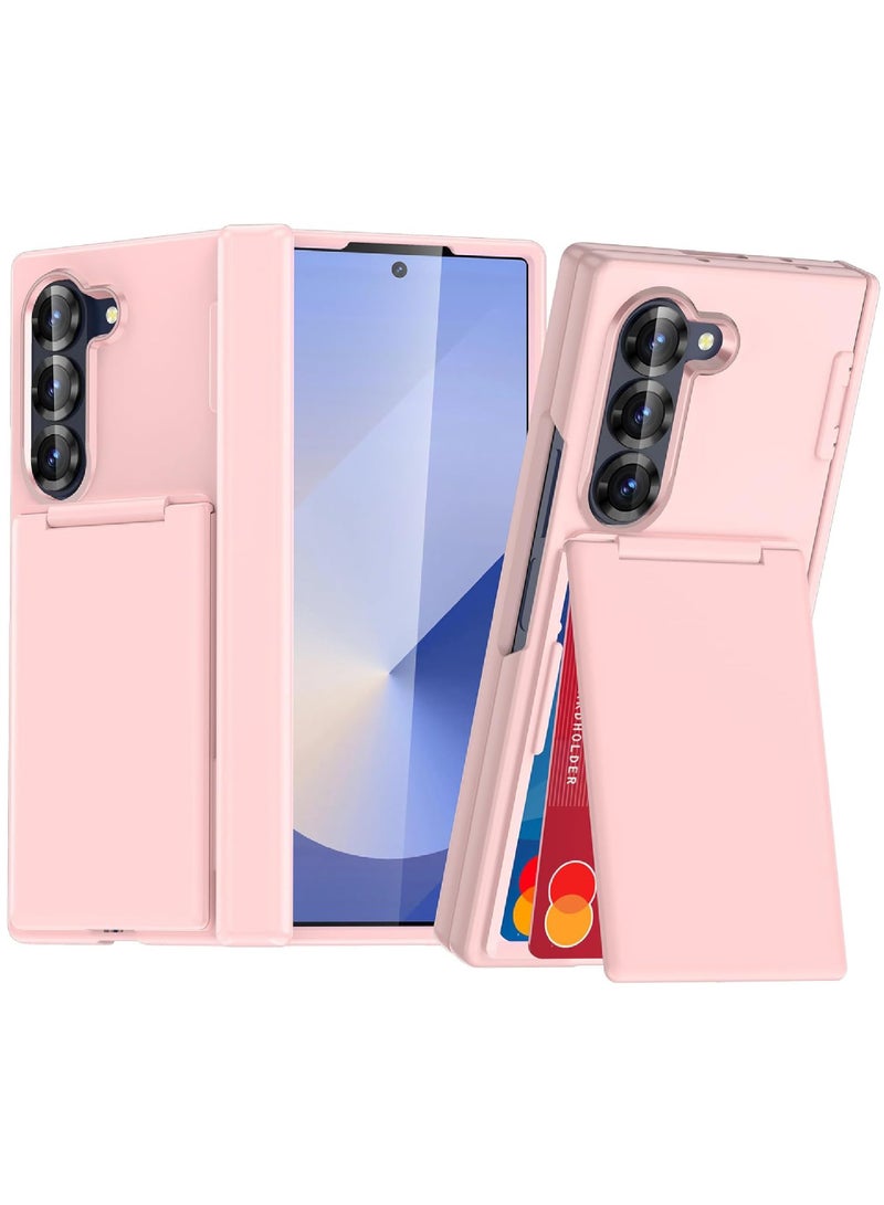 Rock Pow Flip Case for Samsung Galaxy Z Fold 7, Hidden Card Slot Wallet Case, Card Holder Dual-Layer Design Heavy Duty Protection Shockproof Phone Case