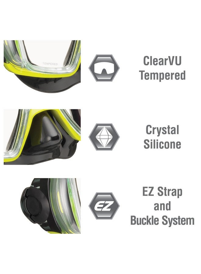 TUSA Sport Um31 Adult Visio Triex Mask Black/Flash Yellow Size 0 - Image 3