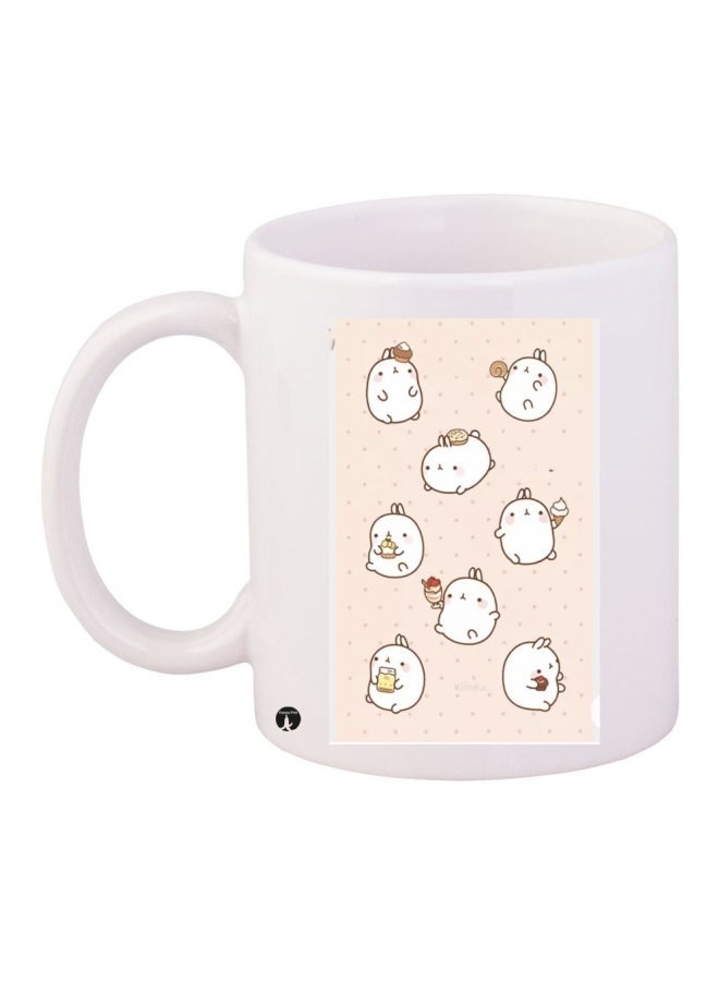 RYN Printed Coffee Mug White/Beige