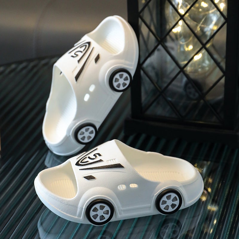 Children's slippers summer boys' and girls' home non-slip indoor handsome cartoon car kids' baby slippers  - Image 3