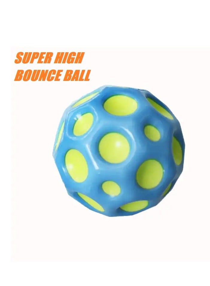 Generic PU Foam Ball Multi-hole Coral Sports Anti Stress Ball Squeeze Toy Moon High Bouncing Ball  - Image 1