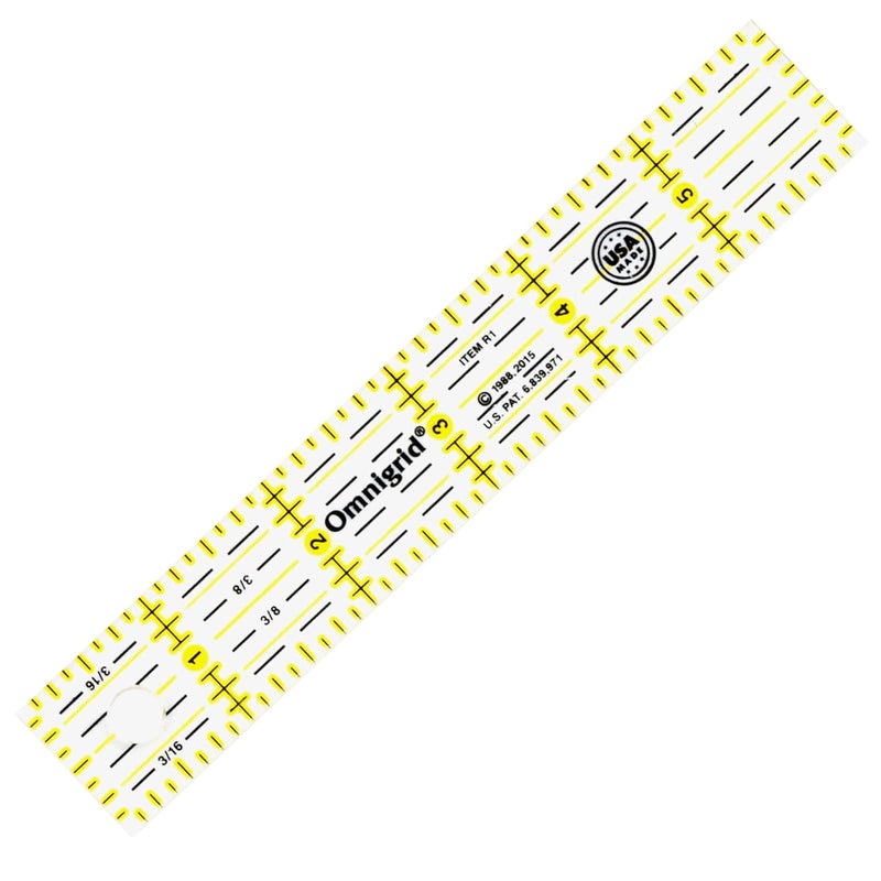 Omnigrid Omnigrid 1 x 6Inch Ruler Clear Quilting and Sewing Ruler  - Image 1